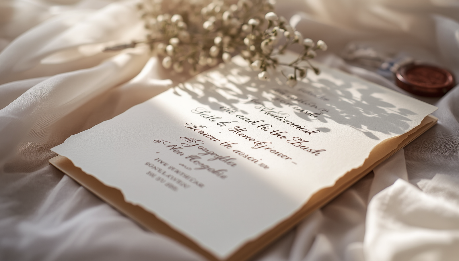 eleganckie zaproszenie z cytatem, piękna typografia