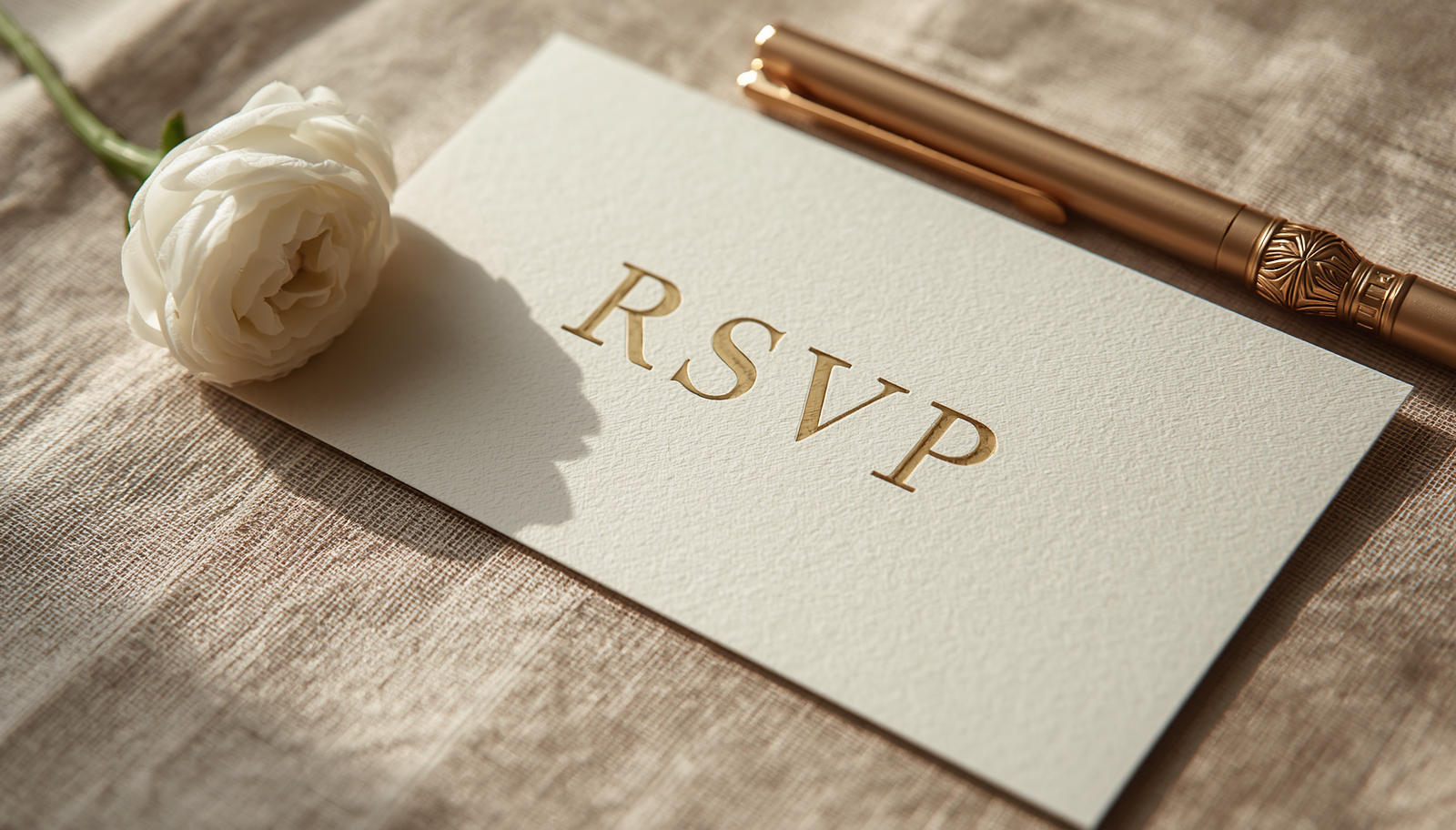 eleganckie zaproszenie z napisem RSVP